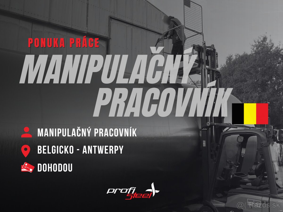 Manipulačný pracovník - Belgicko - Antwerpy