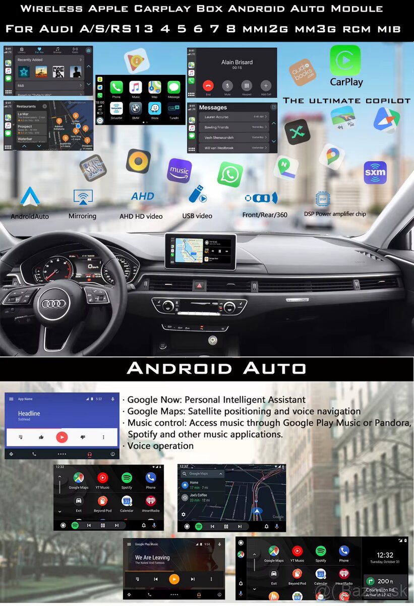 Carplay Box Android Auto Module  Audi A1 A2 A3 A4 A5 A6