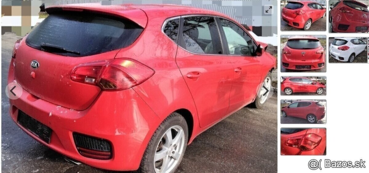 Kia Ceed 1.6 GDi 2016 predám DVERE, G4FD MOTOR, Spätné zrkad