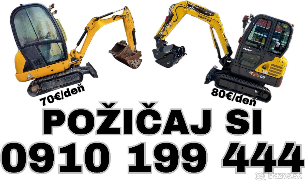 Požičanie bagra.