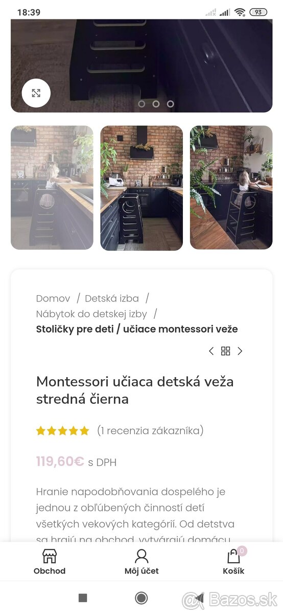 Učiaca veža, montessori, schodíky