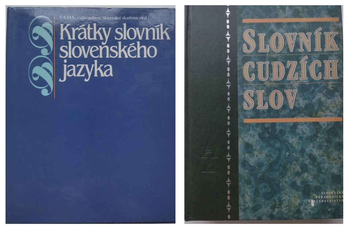 Slovník slovenského jazyka a Slovník cudzích slov