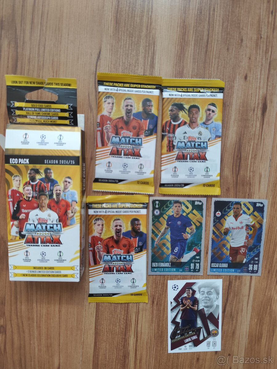 Futbalové kartičky UCC Topps Match Attax 2024/25 - Eco Pack