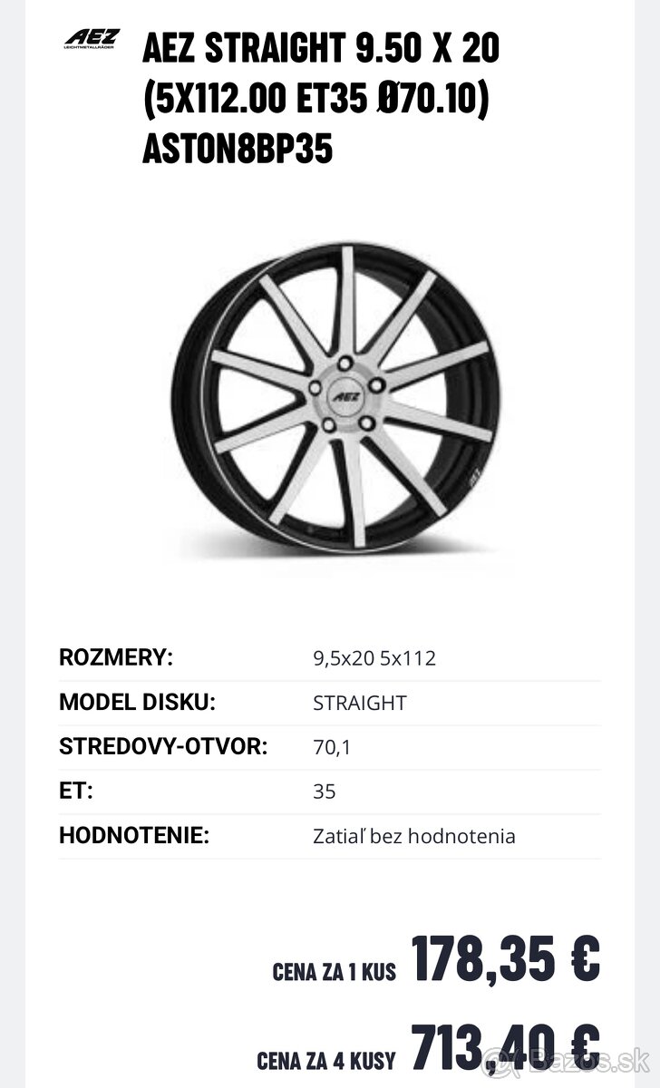 Predam AEZ 5x112 r20