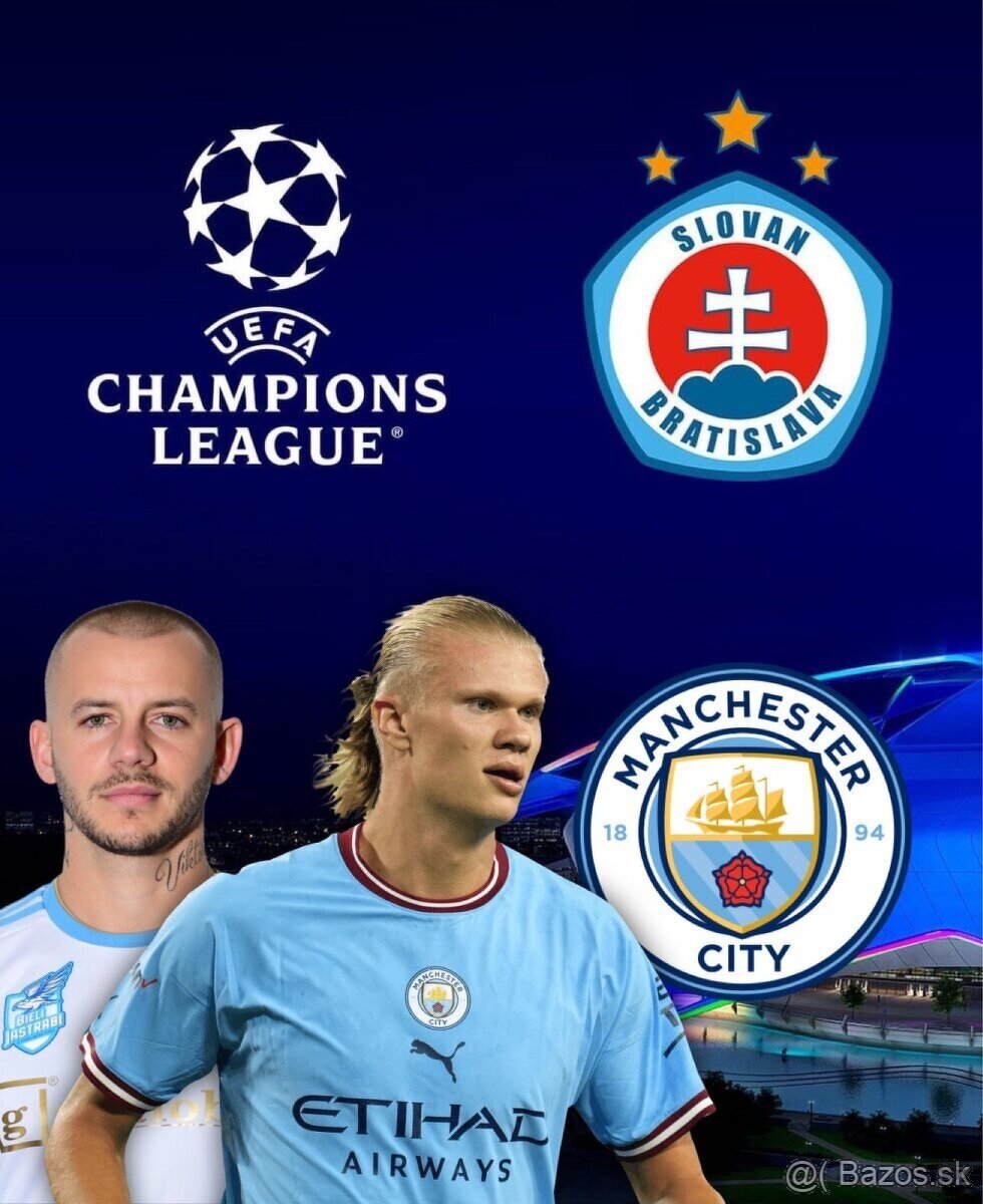 Vstupenky Slovan - Manchester City