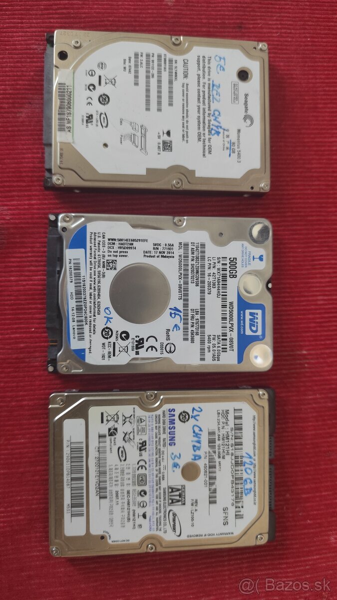 HDD SATA 2,5" rôzne