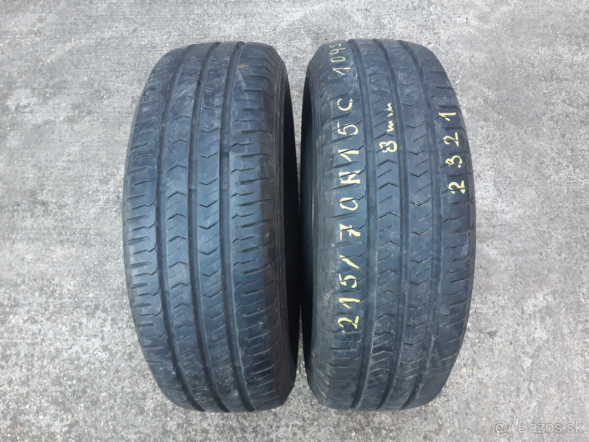 215/70 R15 C  -letné 2 kusy