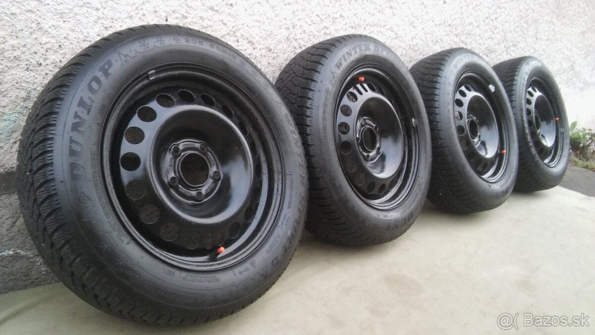 5x115 r16 Opel Astra J + zimné 205/60 r16 Dunlop - 8 mm