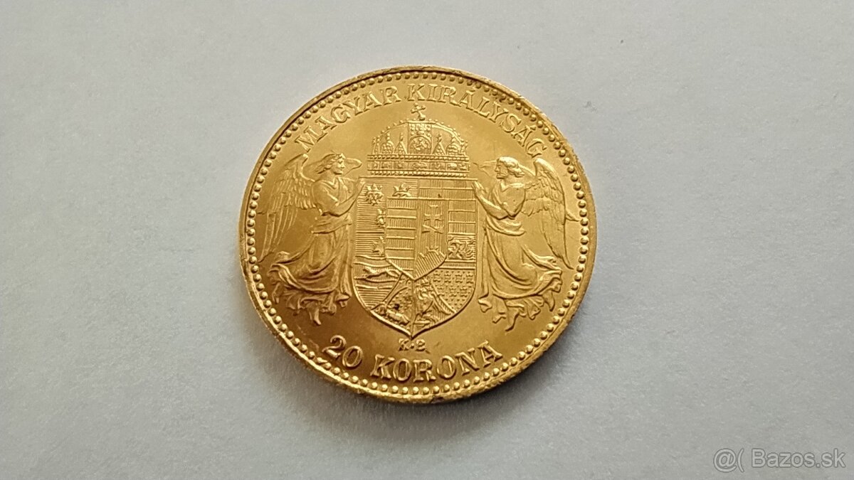 20 koruna 1914 KB so znakom Bosny