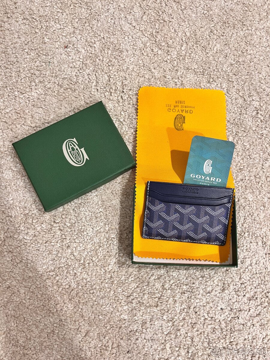 Goyard Card Holder Navy Blue