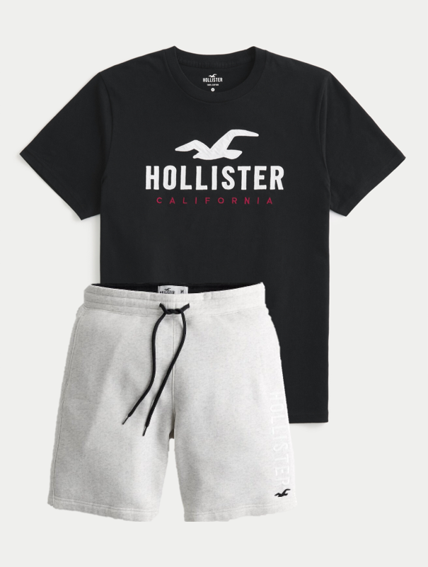 HOLLISTER: kraťasy + tričko veľ. S - M