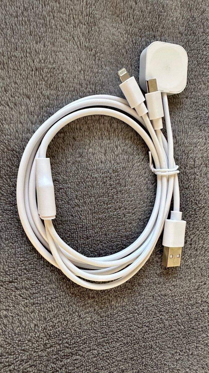 Multifunkcny nabijaci kabel USB-C, Lightning, apple watch