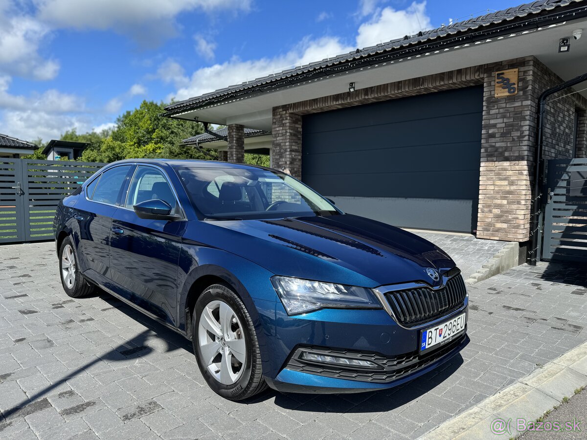 Škoda Superb 2.0 TDI 147kW, DSG, 2022, v záruke, odpocet DPH