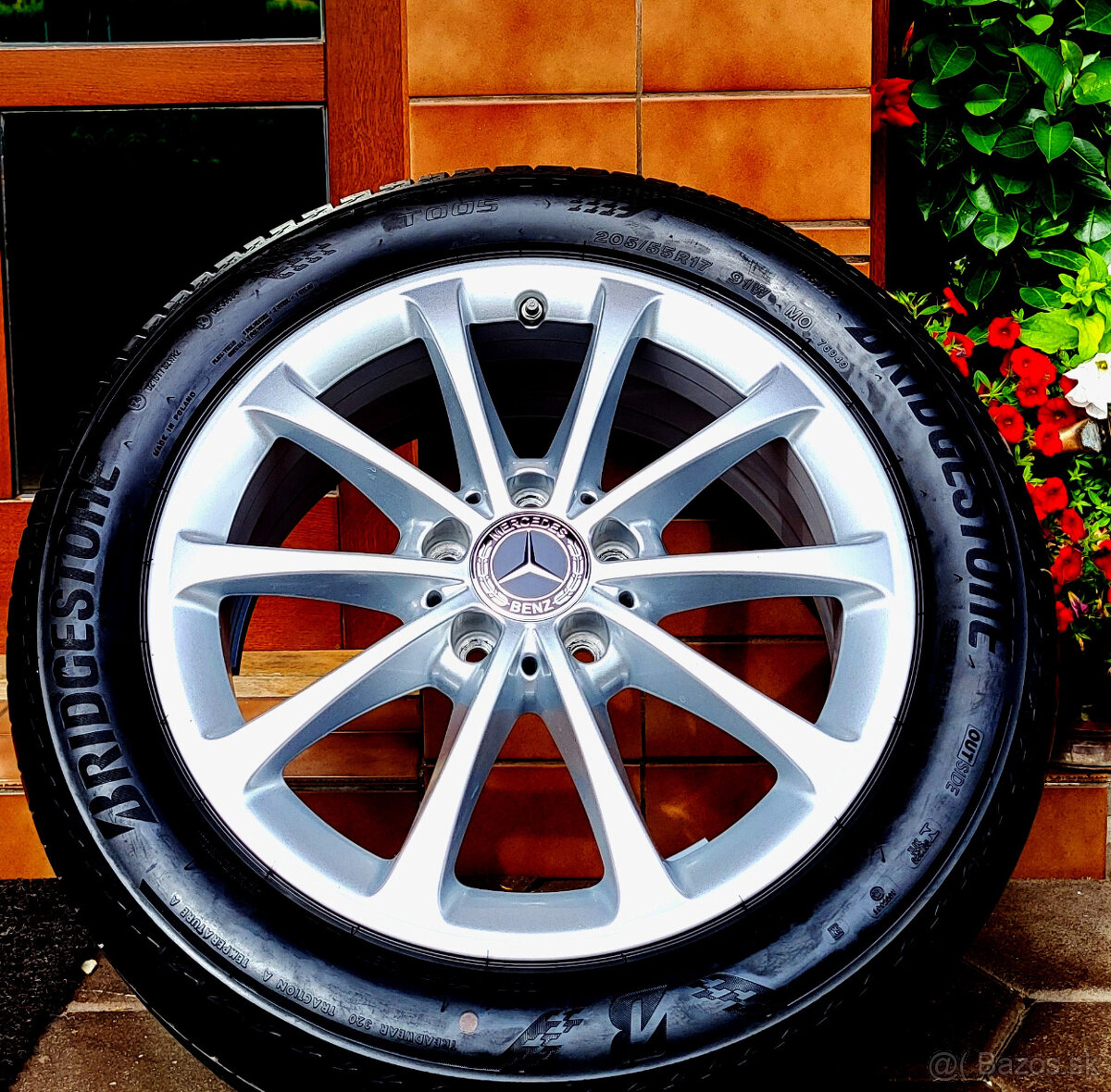 alu R17 5x112 orig. Mercedes, senzory,  pneu 205/55