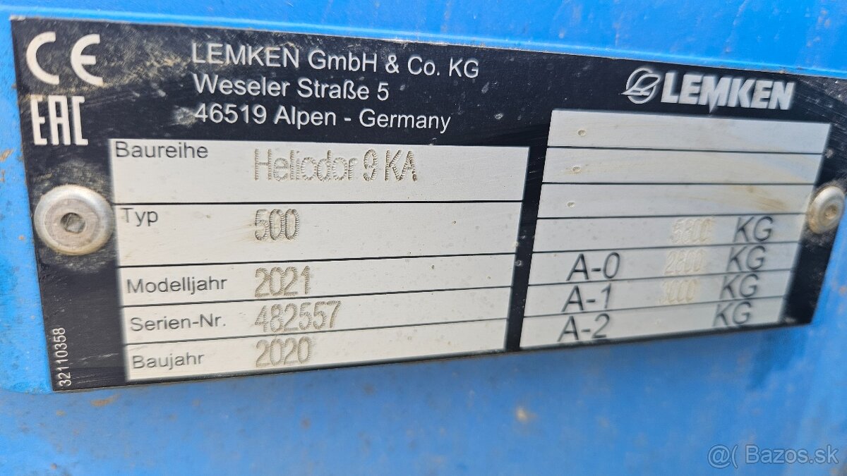 Lemken heliodor disky