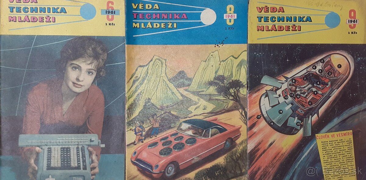 Predám retro časopisy Věda technika mládeži