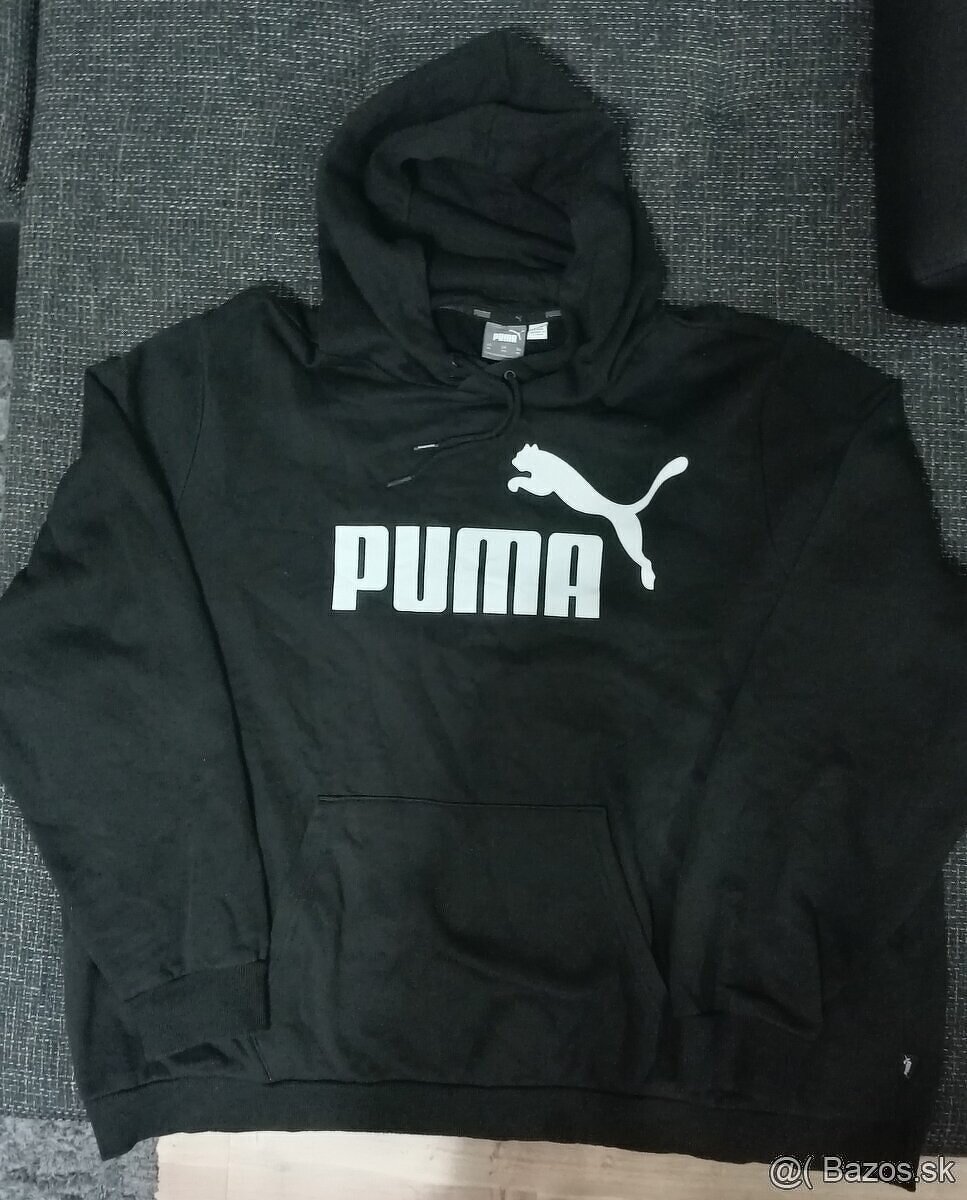 Puma pánska mikina čierna ,bavlna -