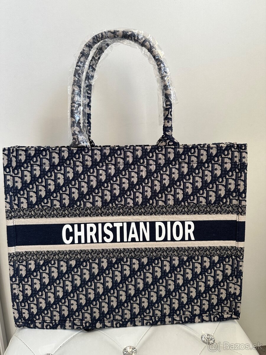 Christian Dior plážová taška tmavomodrá