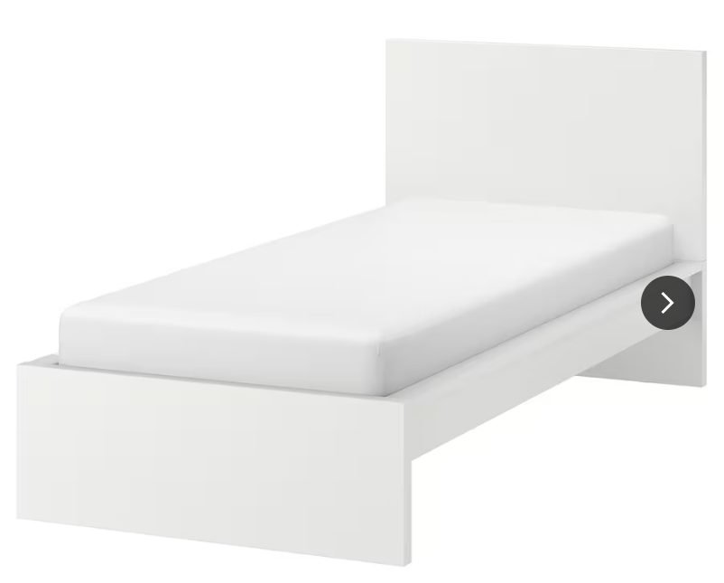 Ram postele MALM (Ikea) biela+ Lamelovy rost Luroy