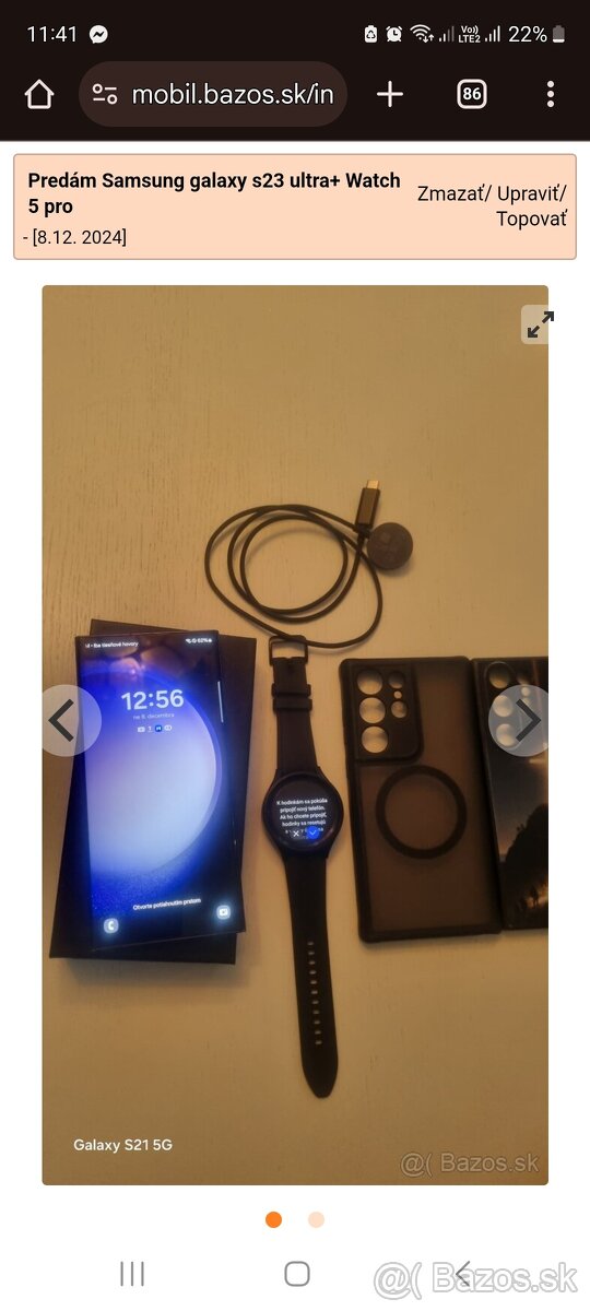 Samsung galaxy s23 ultra + Watch 5 pro