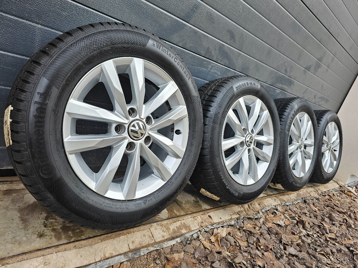 Zimná Sada Volkswagen +Zánovné Pneu 205/60 R16 Touran