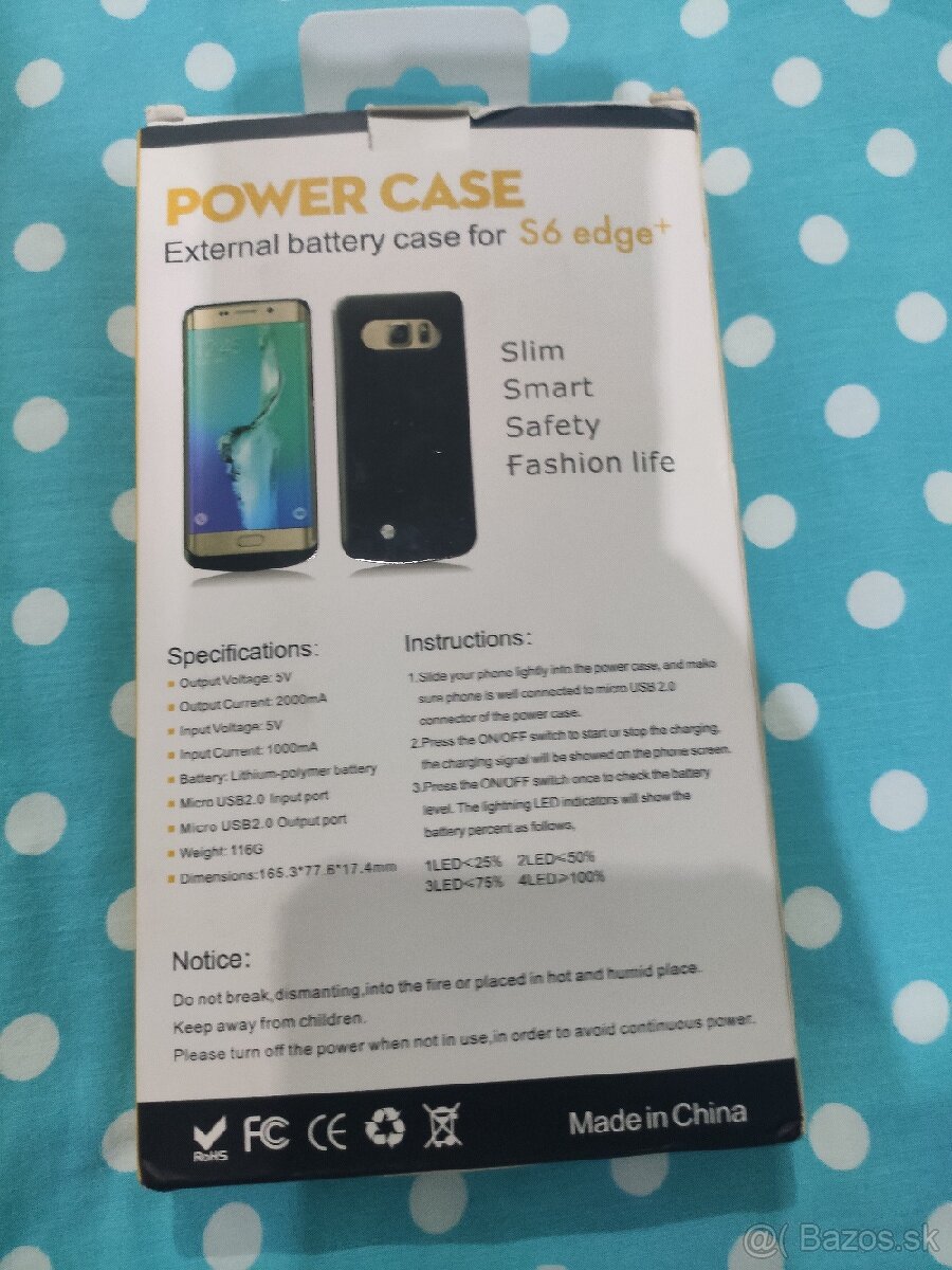 Obal na s6edge plus, powerbanka