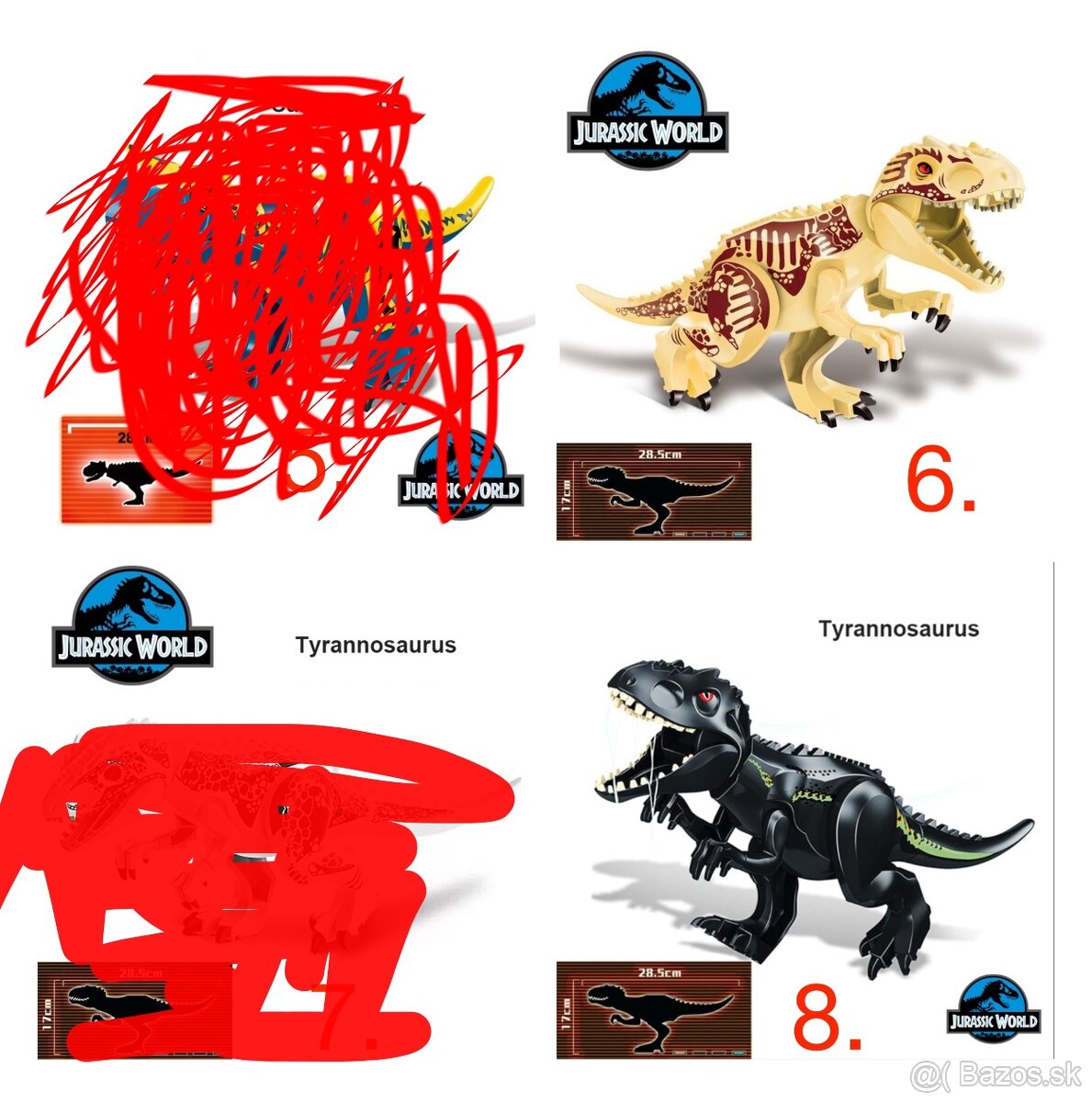 Obrovské dinosaury typ lego - nové, nehrané