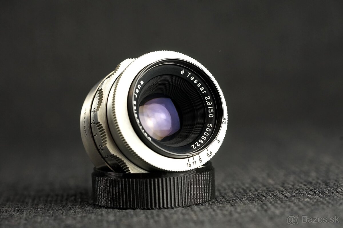 Objektiv Carl Zeiss Tessar 50mm f2,8 silver slim M42