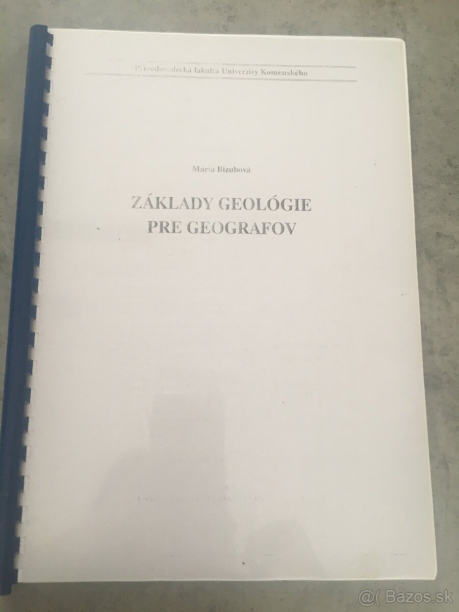 M. Bizubová - Základy geológie pre geografov