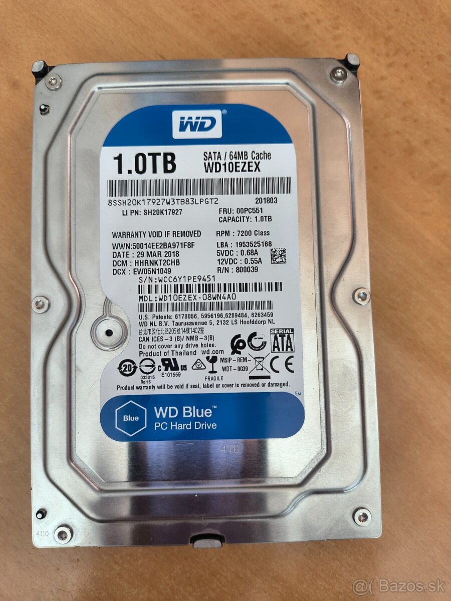 HDD 3,5 Western Digital 1TB SATA