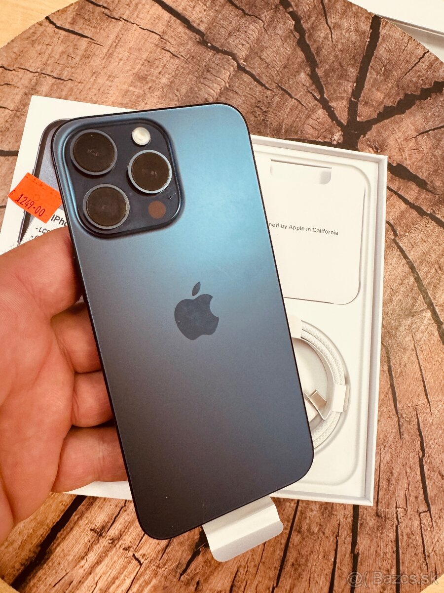 iPhone 15 pro Max 1TB  blue Titan nepoužitý folia záruka