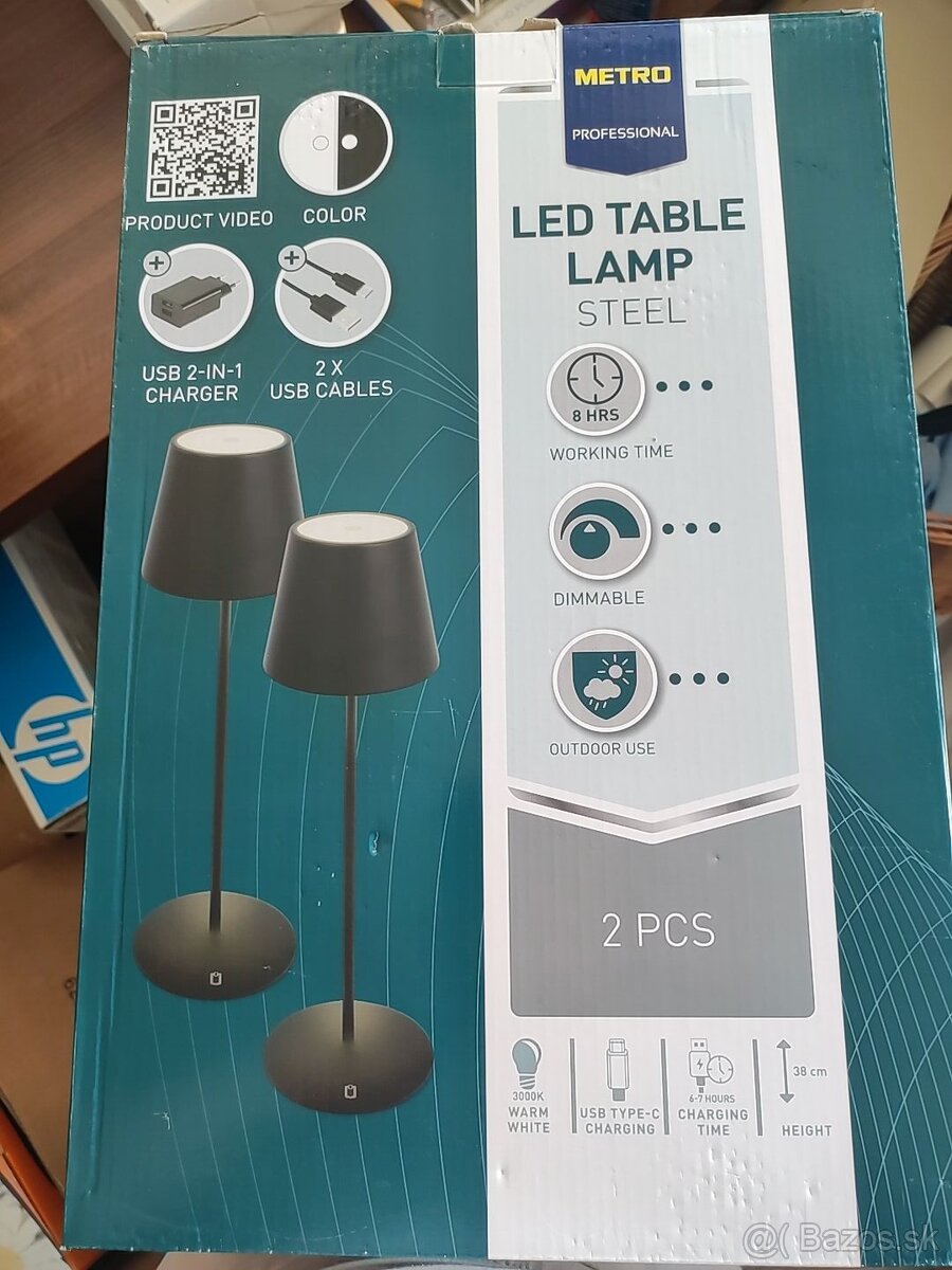 Predám stolná LED Lampa nová čierna 16ks