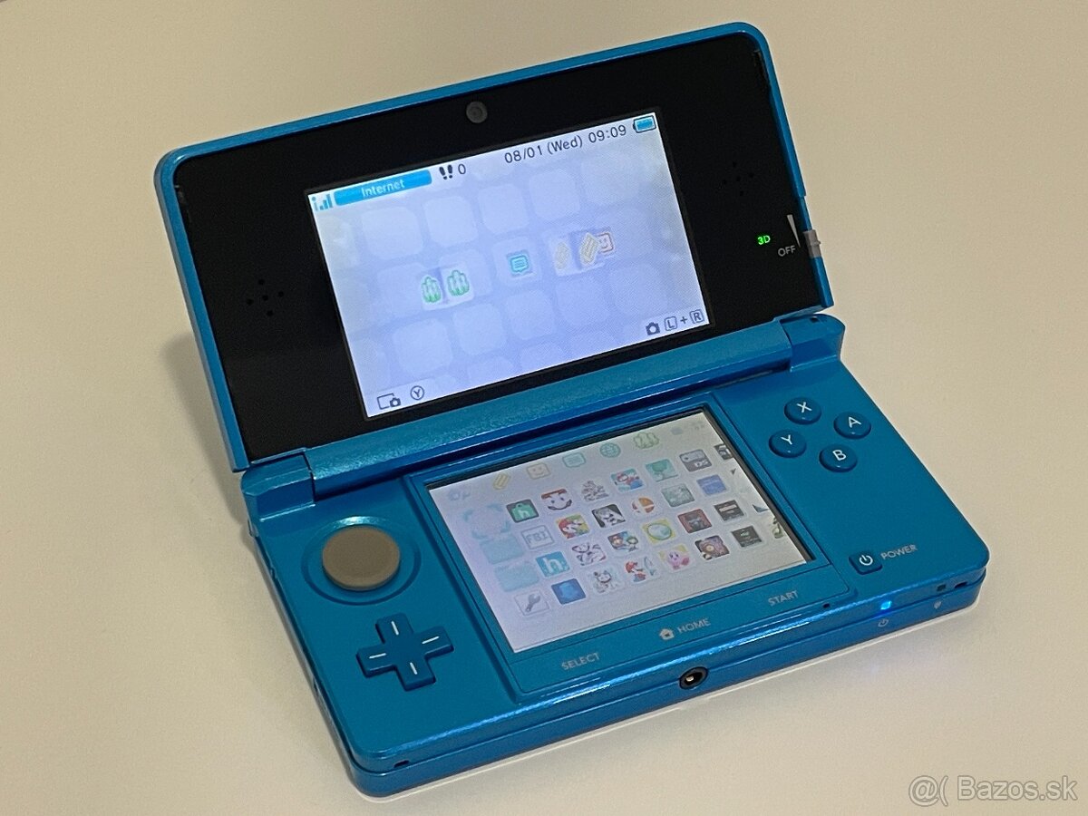 Nintendo 3DS Aqua Blue 128 GB CFW