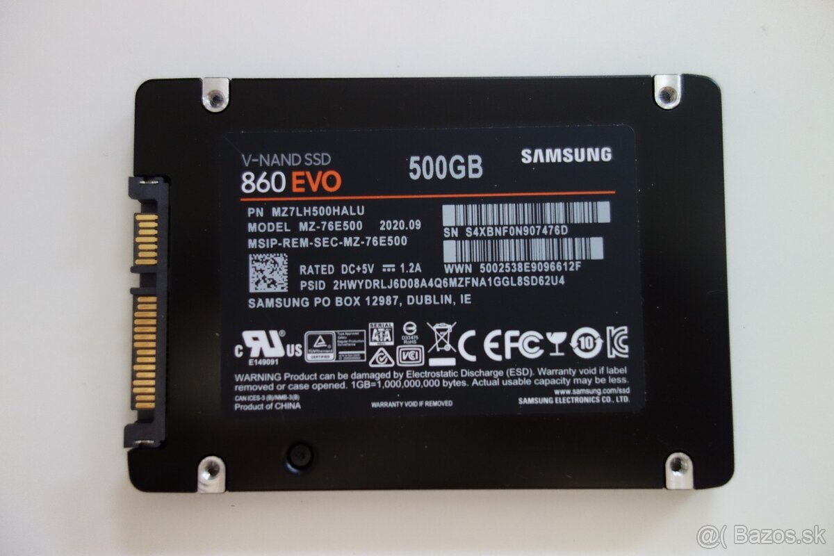 2.5" SSD SAMSUNG 860 Evo 500GB