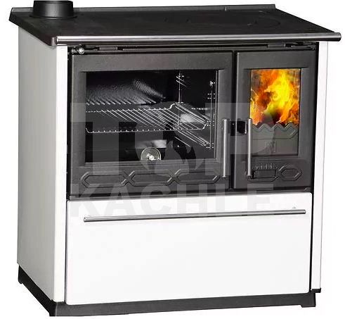 Kachlovy sporak Plamen 850Glas 8kW lava strana biely