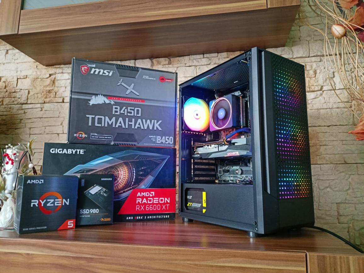 ⭐️ HERNÉ PC RYZEN 5 5600X, 32GB RAM, RX 6600XT, SSD ⭐️