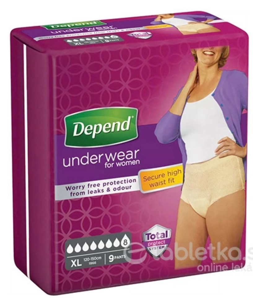 Dámske plienky Depend underwear