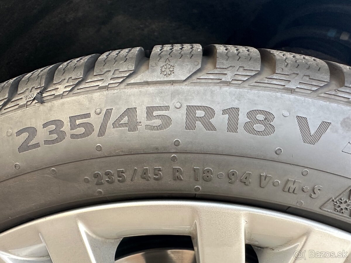 Predám zimné pneumatiky 235/45 R18  98V.