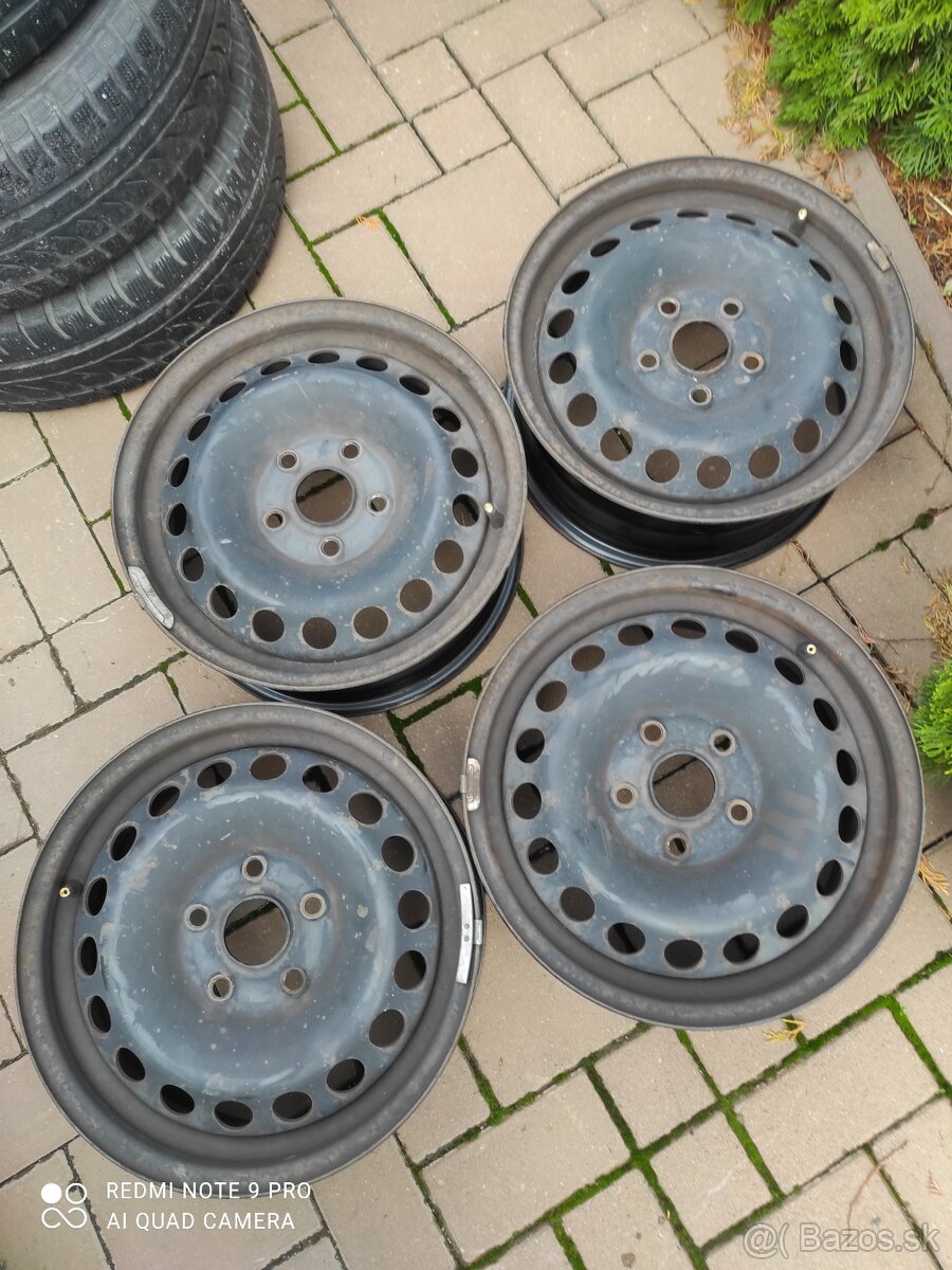 Plechové disky 5x112R15 originál Volkswagen Group