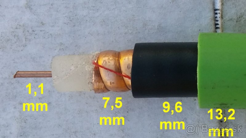Koaxiálny kábel 28 m + 12 m