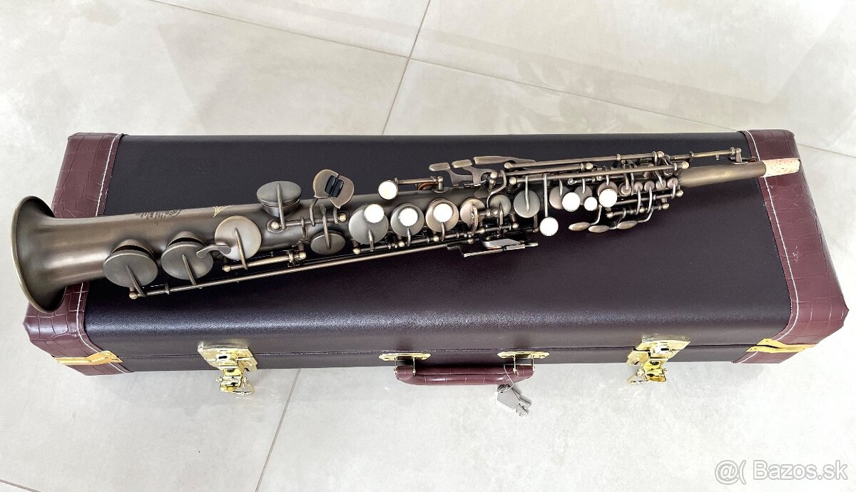 Predám nový B- Soprán saxofón Selmer- nelakovaný- Retr