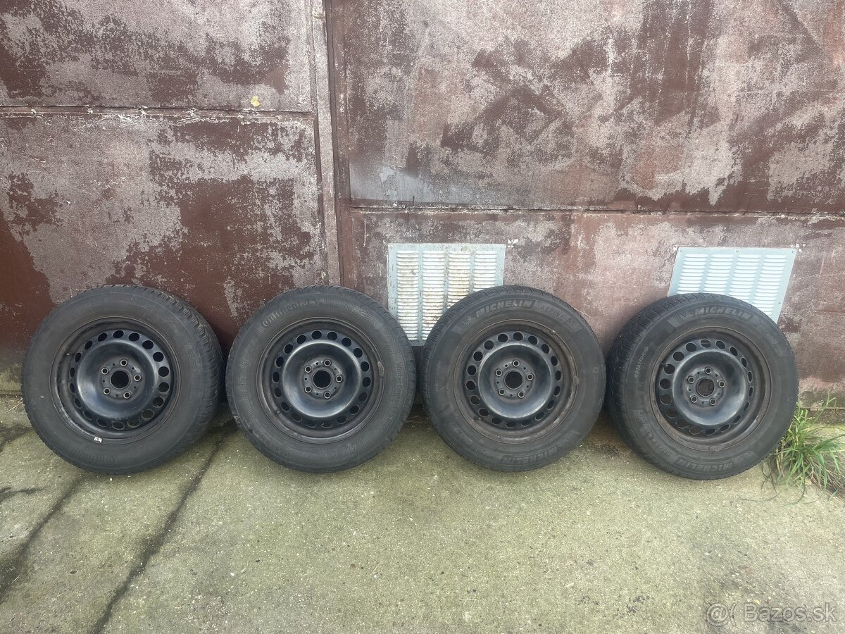 predám zimne pneumatiky 195/65 R15 s diskami 5x112