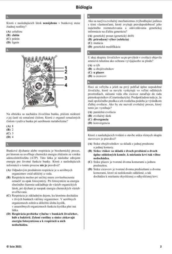 SCIO TESTY BIOLOGIA/CHEMIA