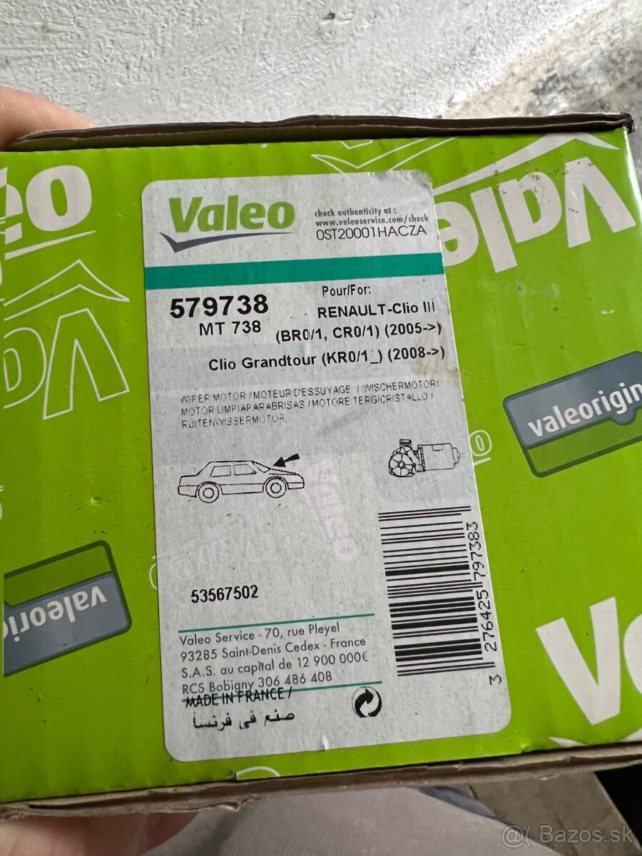 MOTOR STIERAČOV VALEO 579738