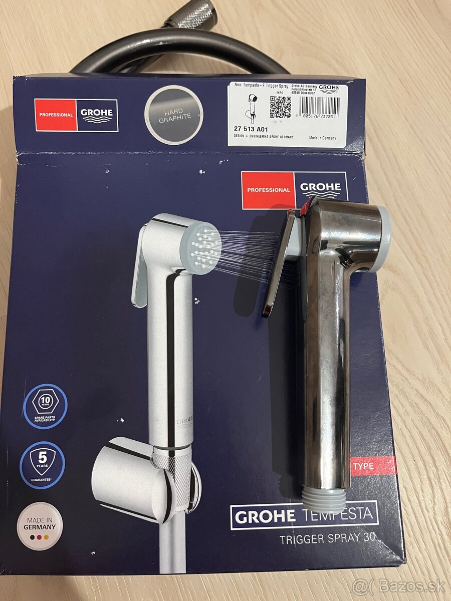 Grohe - spŕška s držiakom a hadicou, Hard Graphite