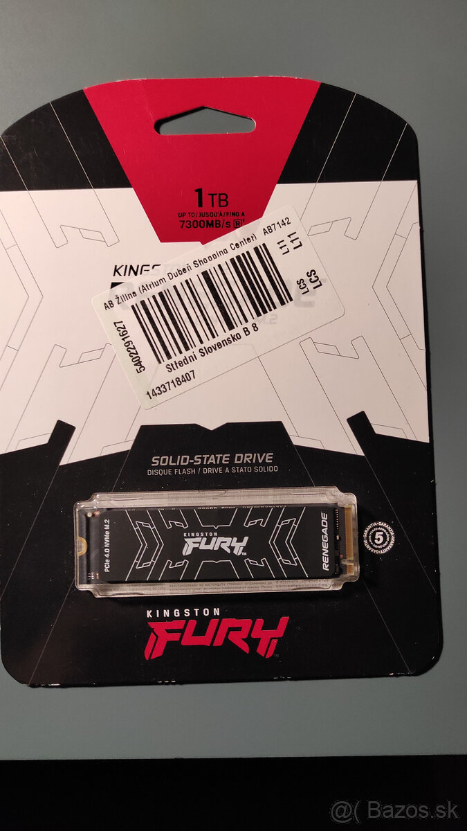 Nerozbalený Kingston FURY NVME SSD 1 TB