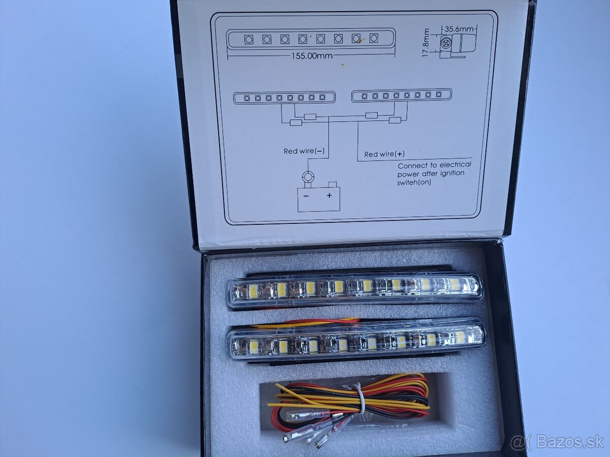 Led denne svietenie - 8 diod - 3 káble s relé