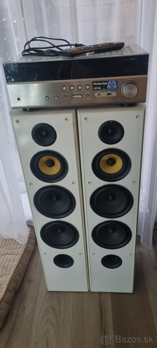 Reciver Yamaha rx-v485  , subwoofer yamaha 200 white