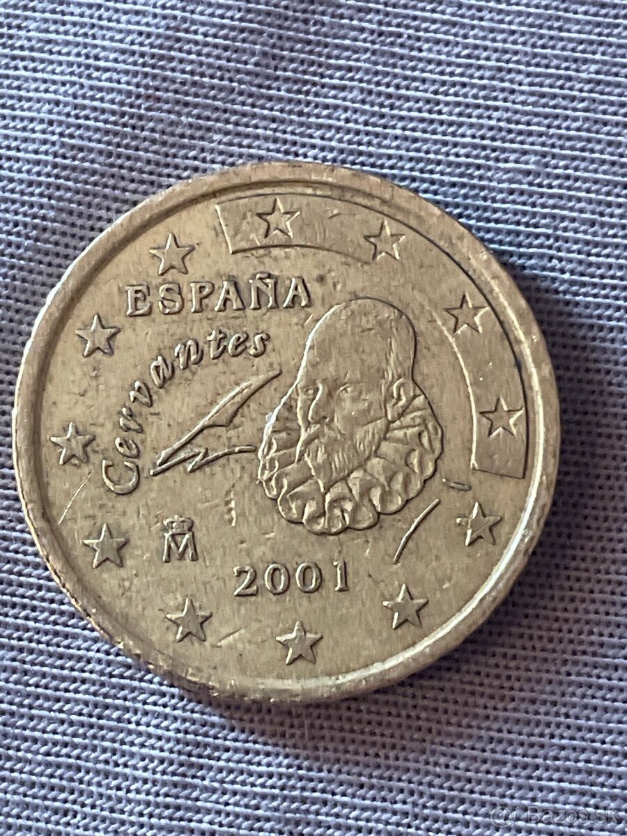 50 centova eurominca spanielsko 2001