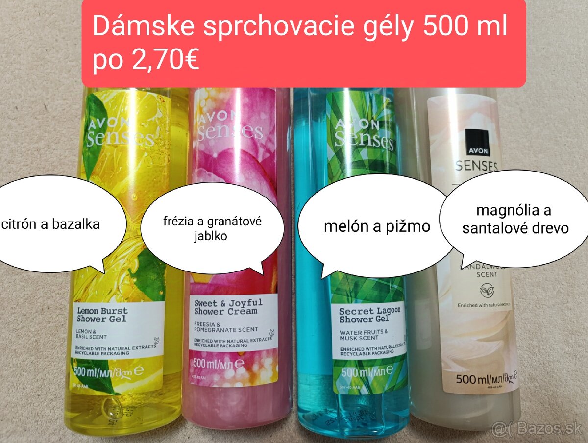 Dámske sprchovacie gély